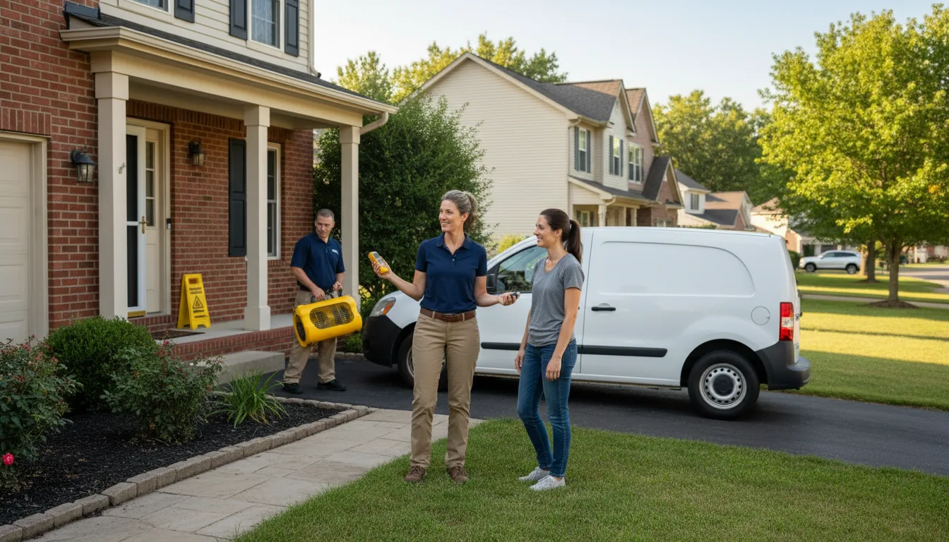 Residential water damage restoration in Saint Charles, IL